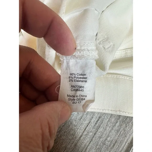 Madewell White Ripped Distressed High Rise Crop‎ Skinny Jeans Raw Hem - Picture 3 of 6